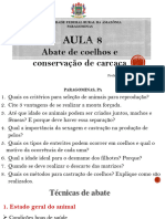 Aula 8 - Abate de Coelhos e Conservação de Carcaça