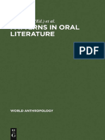 (World Anthropology) Heda Jason (Editor), Dimitri Segal (Editor) - Patterns in Oral Literature-De Gruyter Mouton (1977)