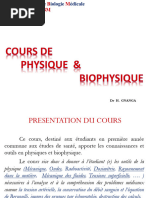 COURS PHYSIQUE - BIOPHYSIQUE - Partie I - 2021-ISBM