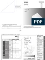Toto C5 Washlet Instruction Manual