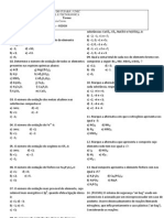 Lista de Exercícios de Oxi-Redução