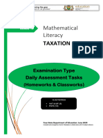 Taxation Grade 12 Daily Assessment Tasks TAHXATION