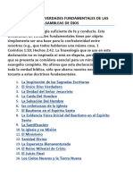 Las 16 Verdades Fundamentales de Las Asambleas de Dios