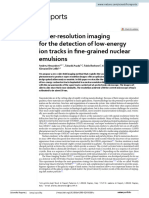 Super Resolution Imaging For The Detection of Low Energy Ion Tracks in Fine Grained Nuclear Emulsions