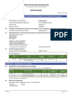 Fiche de Données de Sécurité Acide Borique