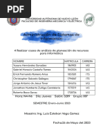 4 Realizar Casos de Análisis de Planeación de Recursos para Informática