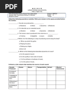 Mapeh 3 Exam