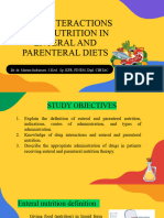 Drug Interactions With Nutrition in Enteral and Parenteral Diets