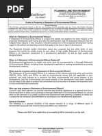 A Guide To Preparing A Statement of Environmental Effects