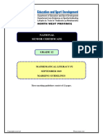 Maths Literacy P2 Memo SEPTEMBER 2019