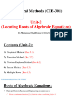 Unit 2 (Locating Roots of Algebraic Equations)