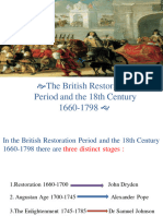 The British Restoration Period and The 18th Century and Absalom and Achitophel