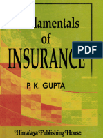 Fundamentals of Insurance by P. K. Gupta