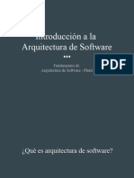 Introducción A La Arquitectura de Software