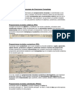 Resumen de Lengua Oraciones Complejas