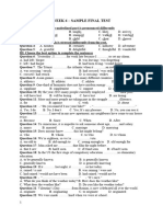 Week 6 - Sample Final Test