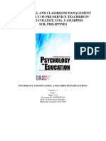 Pedagogical and Classroom Management Competency of Pre-Service Teachers in Partido College, Goa, Camarines Sur, Philippines