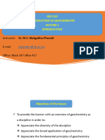 Lecture 1:introduction To Geochemistry Ub