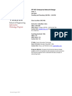 ITP 357: Enterprise Network Design: Units: 3 Fall 2019 Tuesday and Thursday 2:00 PM - 3:30 PM