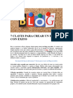 7 Claves para Crear Un Blog Con Éxito