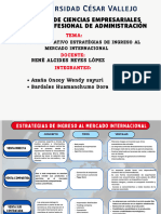 CUADRO COMPARATIVO EstratÉgias de Ingreso Al Mercado Internacional
