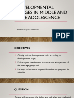 Developmental Stages in Middle and Late Adolescence