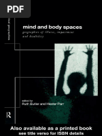 (Critical Geographies) Ruth Butler - Mind and Body Spaces Geographies of Illness, Impairment and Disability (1999)