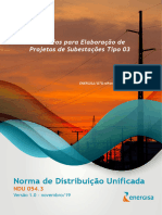 NDU 054.3 - Critérios para Elaboração de Projetos de Subestações Tipo 03