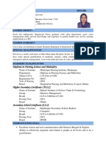 Mituara Khatun: Resume: Diploma in Nursing Science and Midwifery