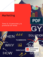 Marketing: Tema 23. El Patrocinio y La Promoción de Ventas