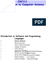 CSC 111 - (4) Introduction To Software and Programming Languages 1-1