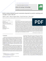 Boride Coatings Obtained by Pack Cementation Deposited On Powder Metallurgy and