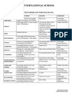 8 IGCSE TEXTBOOK List