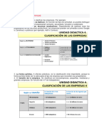 Clasificación de Las Empresas 4eso Economia