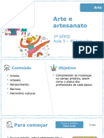 Arte e Artesanato: 3 Série Aula 5 - 4º Bimestre