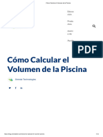 Cómo Calcular El Volumen de La Piscina