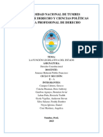 La Función Legislativa Del Estado