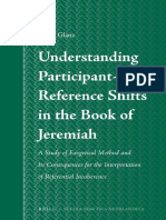 (Studia Semitica Neerlandica 60) Oliver Glanz - Understanding Participant-Reference Shifts in the Book of Jeremiah_ a Study of Exegetical Method and Its Consequences for the Interpretation of Referent