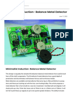 Minimal Induction-Balance Metal Detector