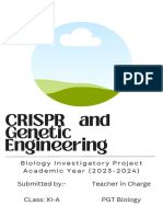 Biology Class 11 CRISPR and Genetic Engineering Investigatory Project