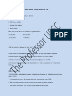 Capital Market, Money Market and FDI