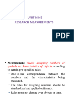 Unit 9 Measurements - Short