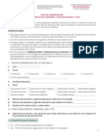 Guía de Observación Inicial - Preescolar - Primaria - Telesecundaria y CAM