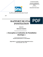 Rapport DE Stage D'Initiation: Conception Et Réalisation de L'installation Électrique