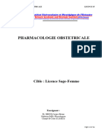 COURS PHARMACOLOGIE OBSTETRICALE (LICENSE SF) - DR EBONG