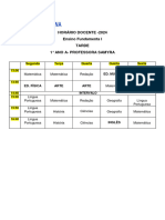 Horário Docente Fundamental I - 2024 - Atualizado