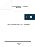 A Formação Continuada e Seus Paradigmas