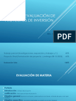 Análisis y Evaluación de Proyectos de Inversión