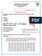 Avaliação de Geografia 4