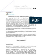 Minuta de Constitución Compañía de Responsabilidad Limitada